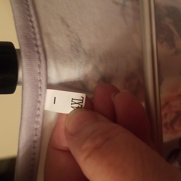 Mauve Floral Blouse 4XL - Picture 2 of 7